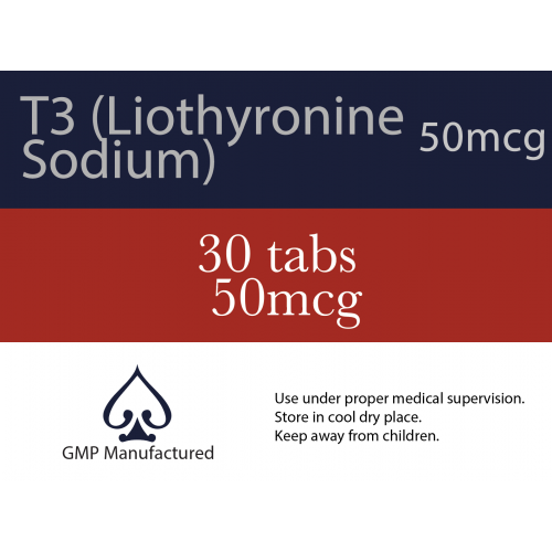 T3 Liothyronine Sodium (Cytomel) 30 Tabs 50mcg