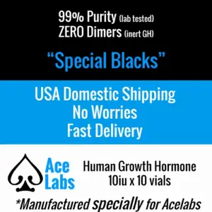 HGH – Special Blacks – GMP 98.5% Purity 13iu